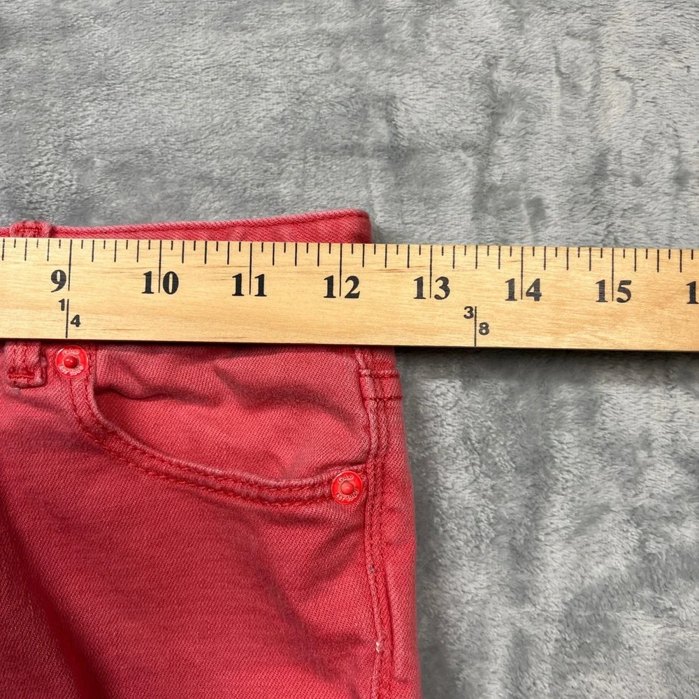 Gap Kids Super Skinny Jeans Kids Coral Red Adjustable Waist 12 Regular - Picture 14 of 16